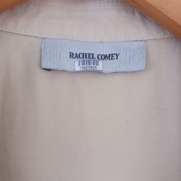 RACHEL COMEY Larch Butter Beige Short Sleeve Button Romper Shortsuit size 10 - Picture 3 of 7